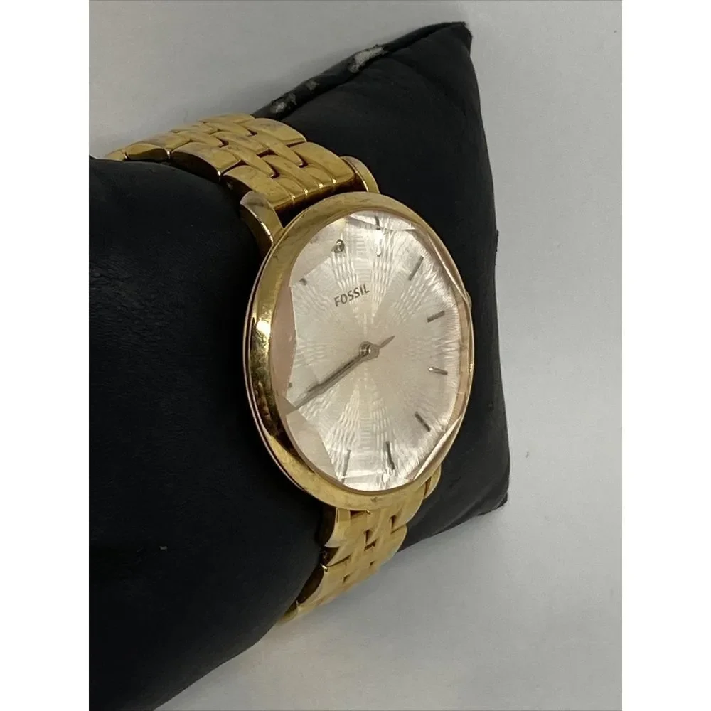 Fossil ES3860 Womens Gold Stainless Steel Analog Dial Quartz Genuine Watch EY619